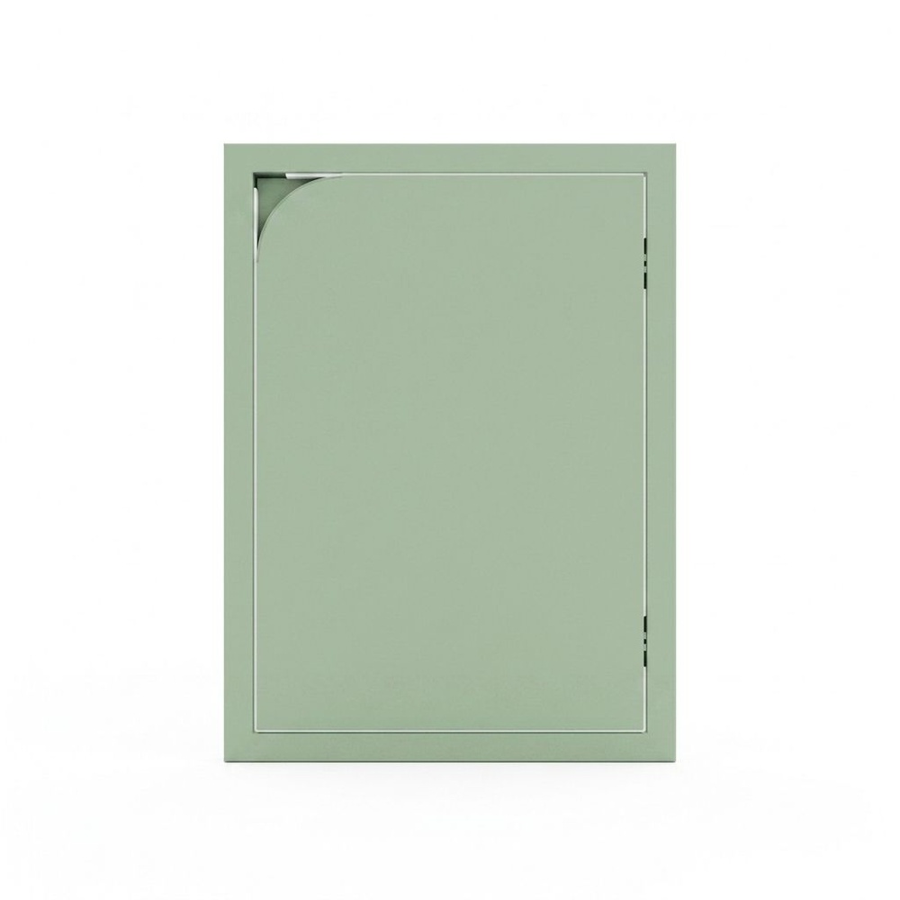 KITZCHO บานซิงค์เดี่ยวพร้อมปีกวงกบเปิดขวา6040 KENCUHSFT6040RLE สีลีฟ