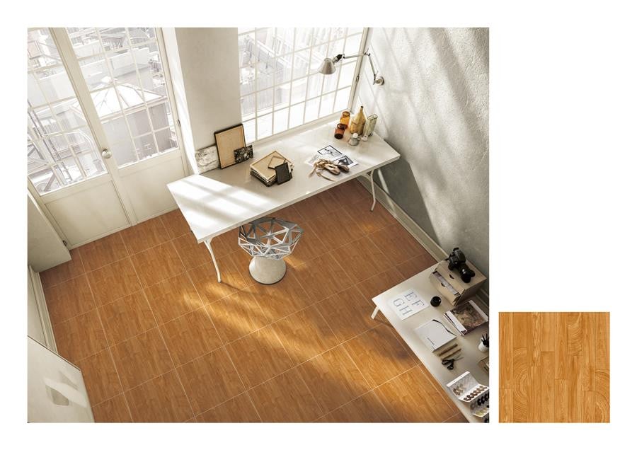 Marbella กระเบื้องเซรามิคปูพื้น 40X40 ซม. รุ่น วูดบราว CH1106 Gloss (12P)