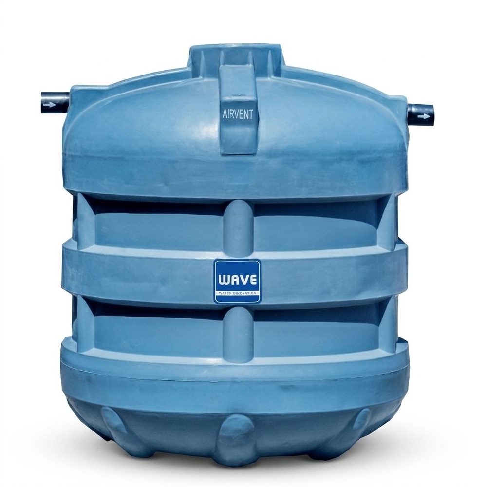 WAVE ถังบำบัดน้ำเสียชนิดรวมไร้อากาศ ขนาด 5000L รุ่น WP สีฟ้า