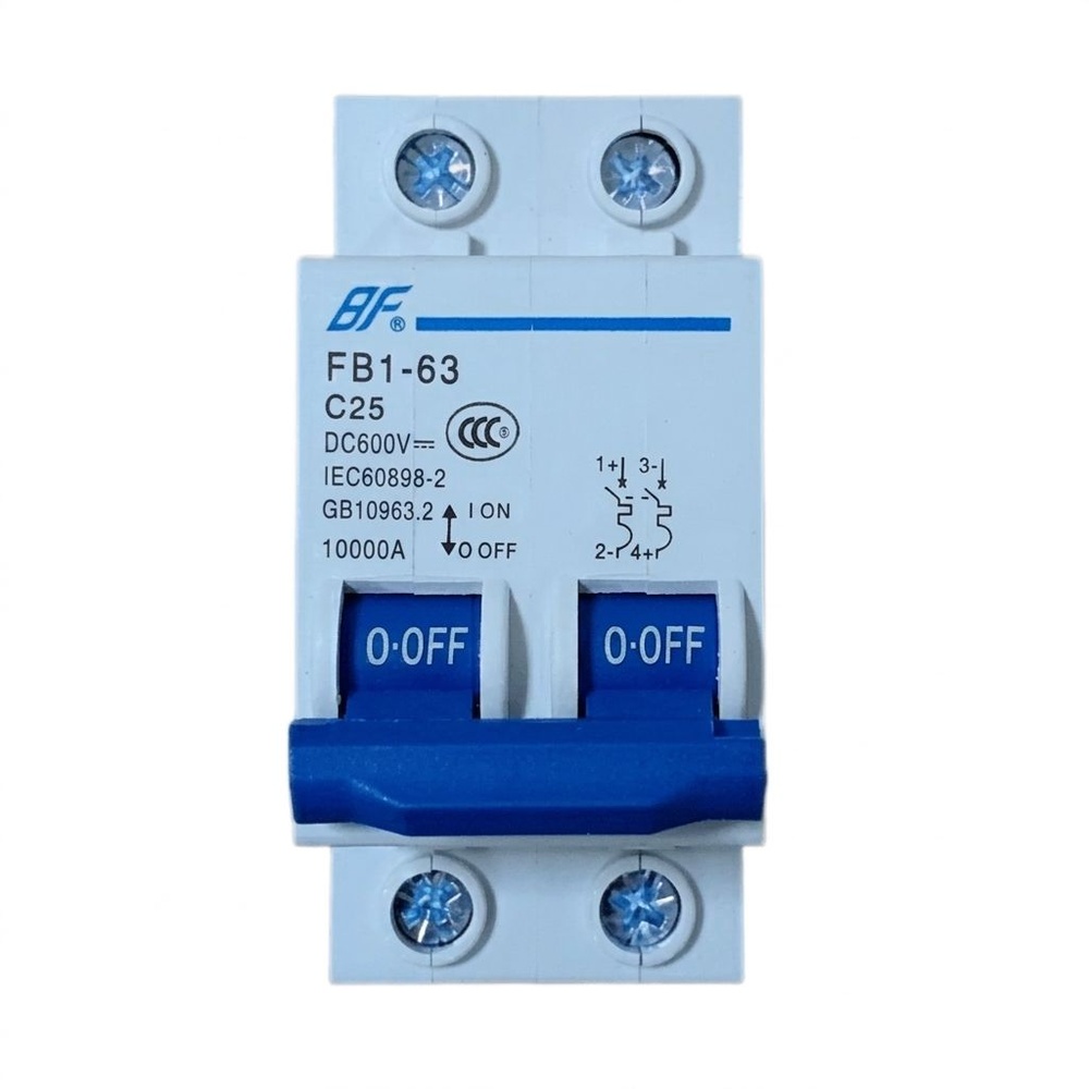 BF เซอร์กิตเบรกเกอร์ DC พร้อมเมน 1P 25A