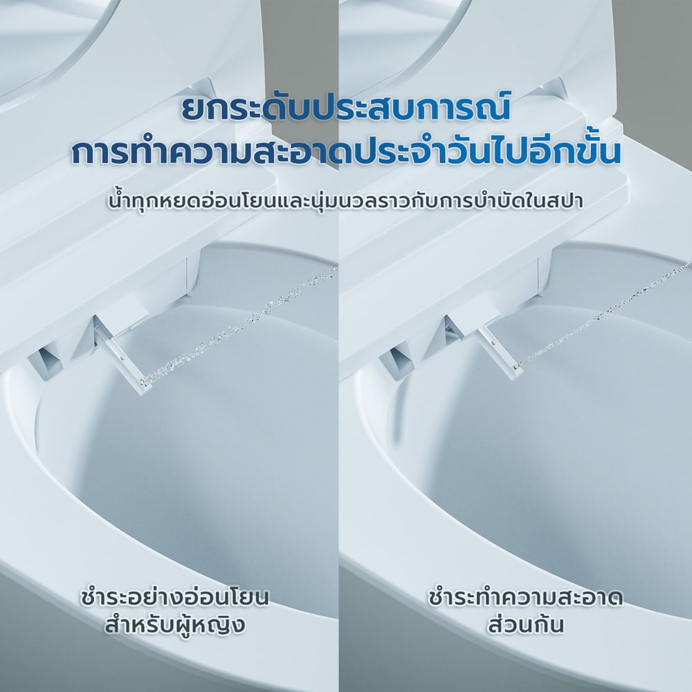 Verno สุขภัณฑ์ชิ้นเดียว (กึ่งอัตโนมัติ) 3.8L รุ่น บลูก้า EC-25