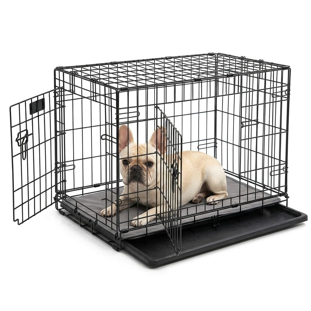 DUDUPETS กรงเหล็กสัตว์เลี้ยง รุ่น PTC008M ขนาด 50x76x57ซม. สีดำ