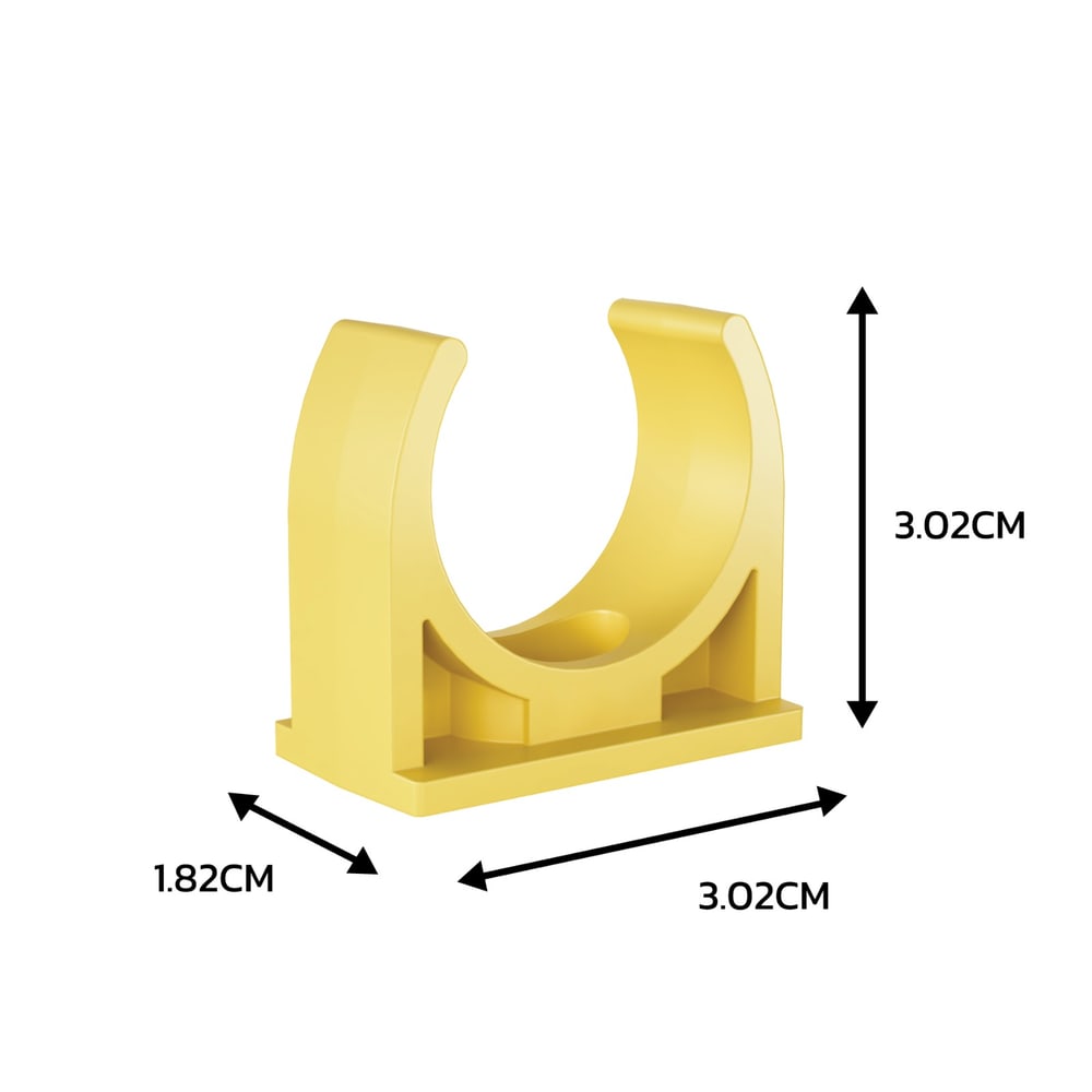 Polygon คลิปก้ามปู ร้อยสายไฟJIS 1/2 นิ้ว(18) สีเหลือง 10Pcs/Bag