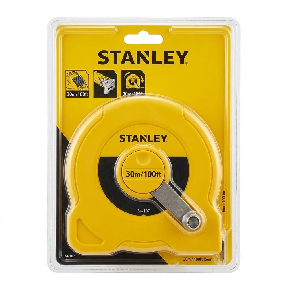 STANLEY เทปเหล็กวัดระยะ ขนาด 30 เมตร รุ่น 34-107