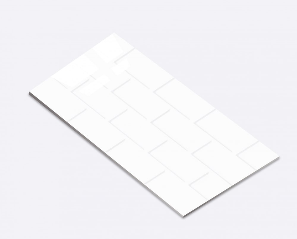 Marbella กระเบื้องเซรามิคปูผนัง 30x60 ซม. Brick white HY36001 Gloss (9P)