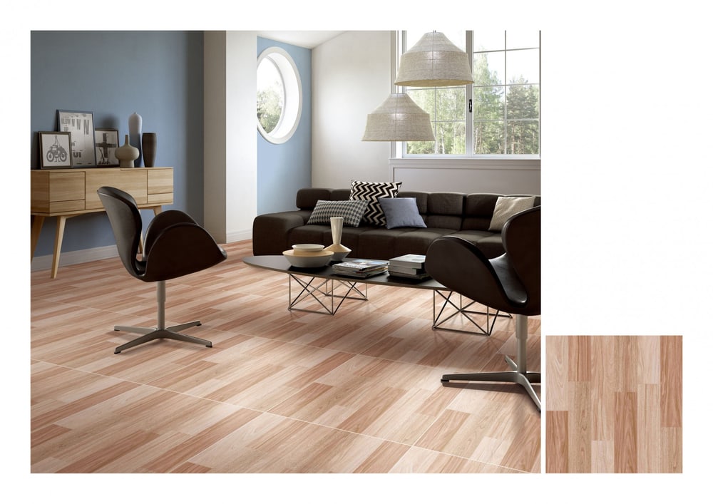 Marbella 60x60 กระเบื้องเซรามิคปูพื้น รุ่น บาเก้ วูดบราวด์ HS4084 (4P).A (Satin)