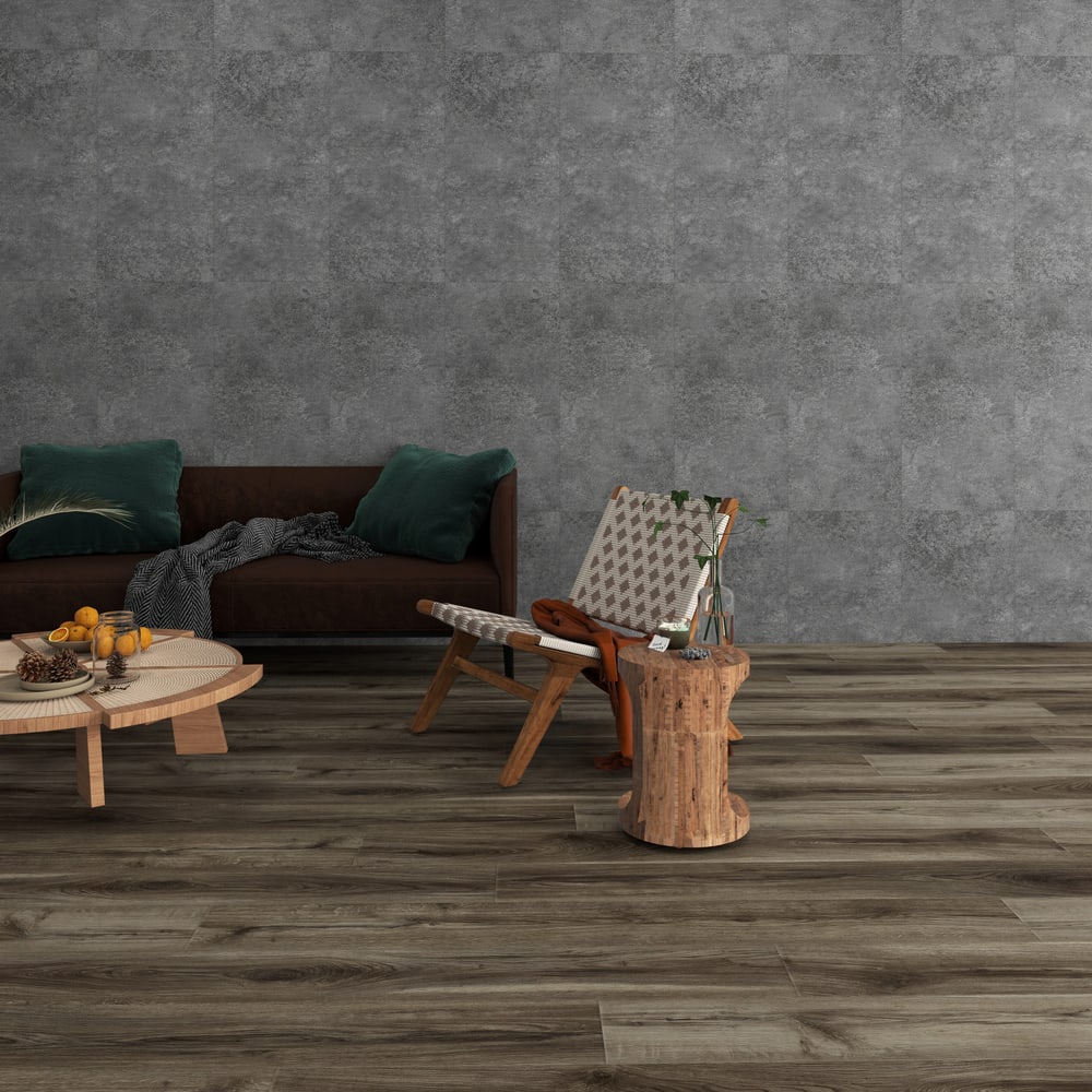 แผ่นปูผนัง SPC Click lock Wall Panel 950x475x4มม รุ่น 736L-1 The dark stone (2.7075ตรม./6แผ่น) TAPIO (Stone)