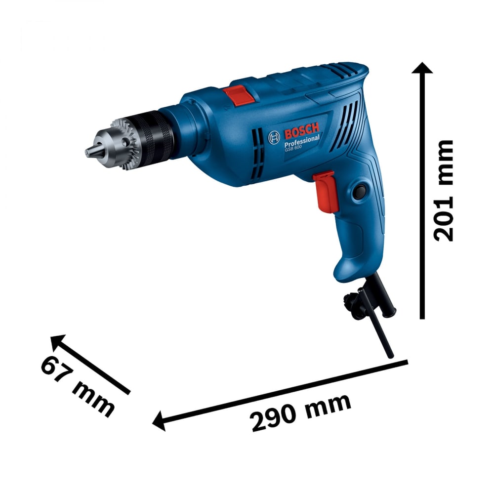 BOSCH สว่านกระแทก 1/2 นิ้ว(13mm) 600W รุ่น GSB600