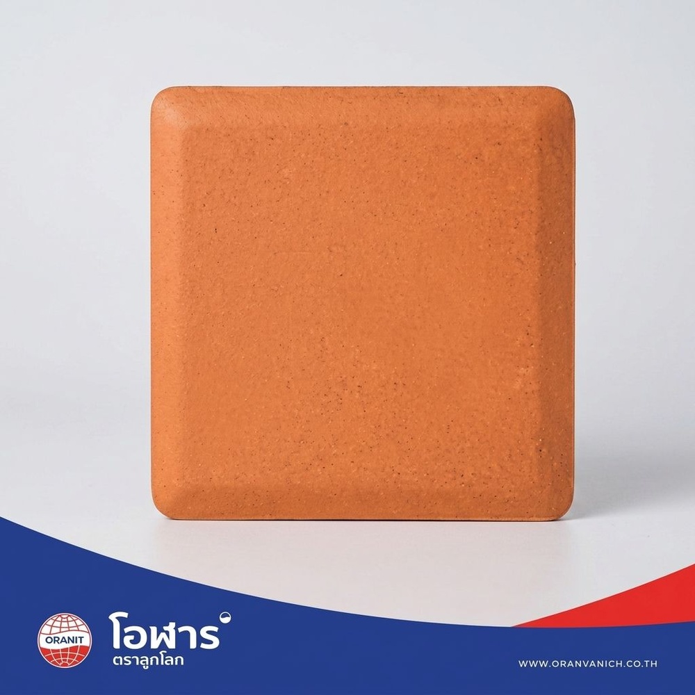โอฬาร บล็อกปูถนน รุ่น เกล็ดศิลา 6x8x8ซม. สีแสด