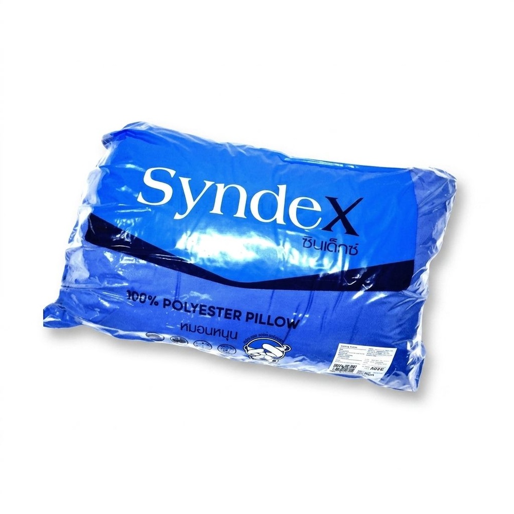 SYNDEX หมอนหนุนใยสังเคราะห์ 27x40นิ้ว ผ้าไมโครสีน้ำเงิน