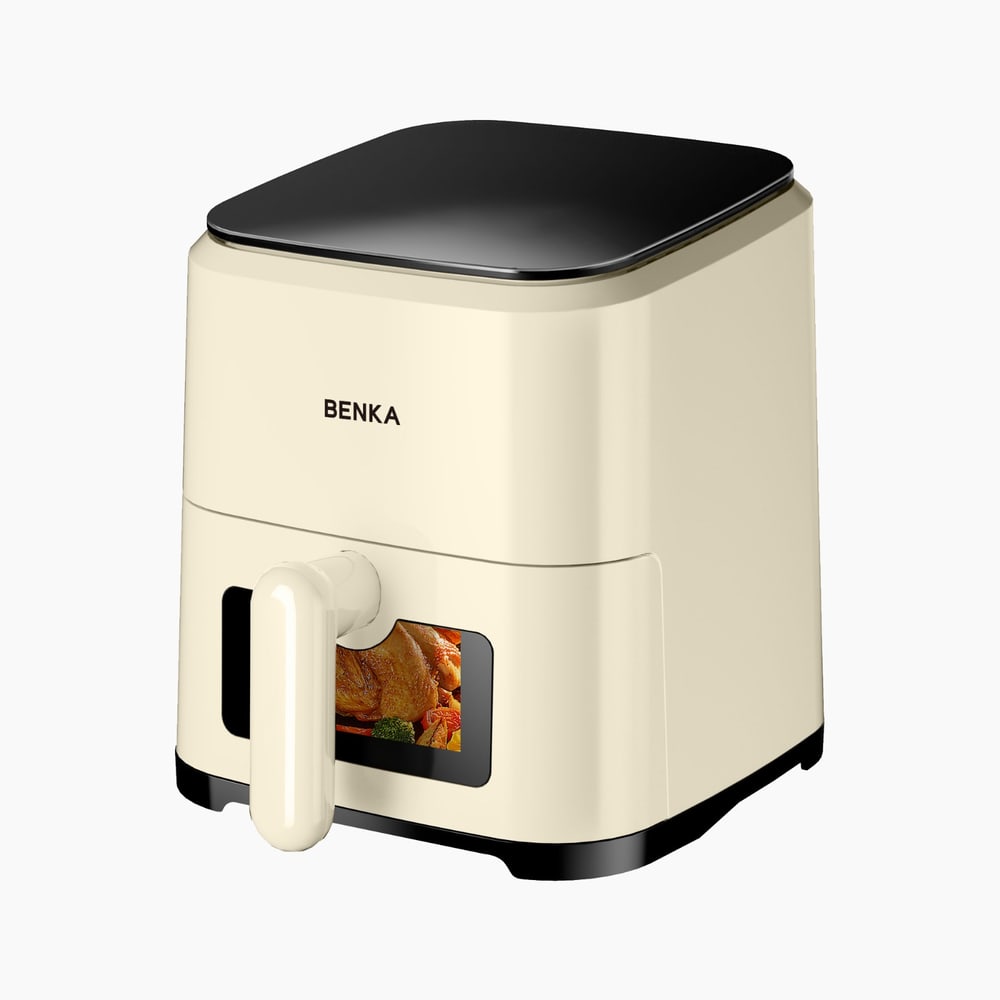 BENKA หม้อทอดไร้น้ำมัน 1000 วัตต์ ความจุ 3.5 ลิตร รุ่น HB-8014 สีเบจ