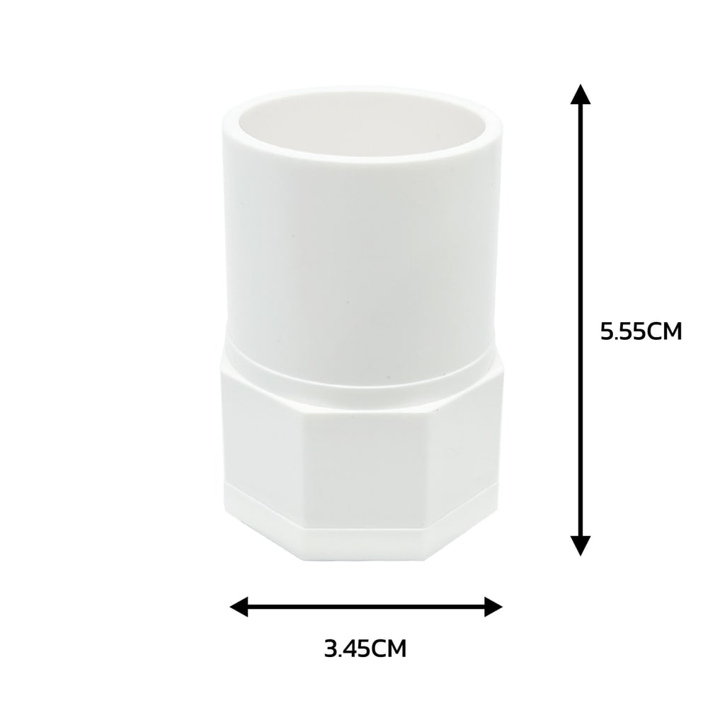 Polygon ข้อต่อเข้ากล่อง-ร้อยสายไฟJIS 1 นิ้ว(25) สีขาว 10Pcs/Bag