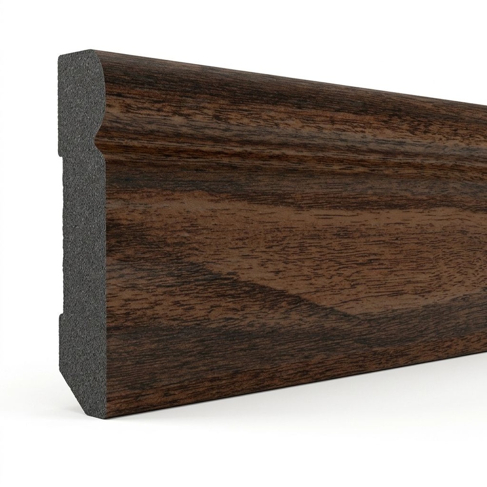 GREAT WOOD ไม้บัวพื้น PS JC195-5 80x11.5x2900มม. สีวอลนัทเข้ม