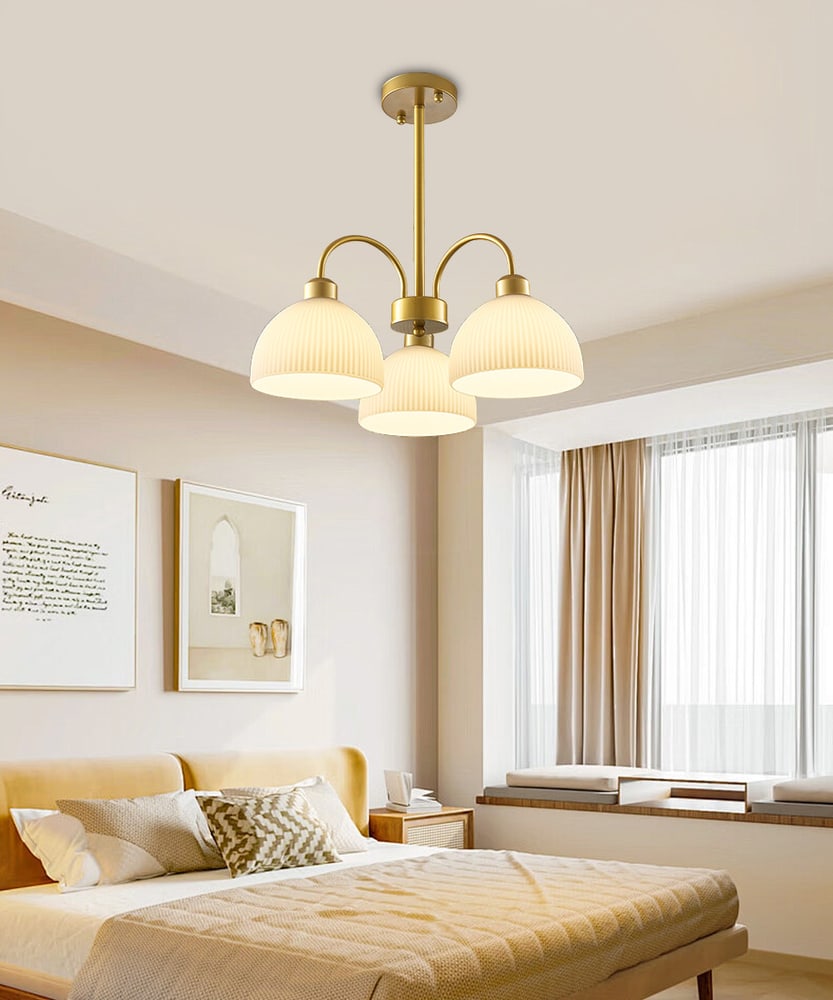 EILON ชุดโคมไฟแขวนเพดาน LED 18W สีทอง รุ่น EETYD-BCMD6825/3