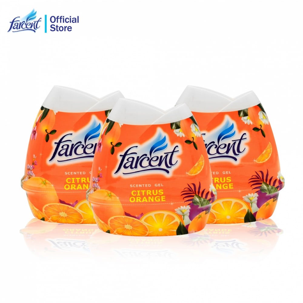 FARCENT เซ็นท์เต็ดเจลฟาร์เซ็นท์ กลิ่นส้ม 200 กรัม (2แถม1/แพ็ค)