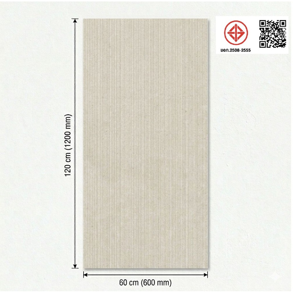 La Arezza 60X120 ซม.กระเบื้องพอร์ซเลน รุ่น The voque light gray (DGD12600LA07) Matt - Hone Random (3pcs /box 2.16 sqm)