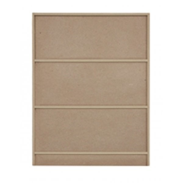 DELICATO ชั้นอเนกประสงค์ 3 ช่ั้อง ขนาด 80x29x106 ซม. สีบีช/เทา