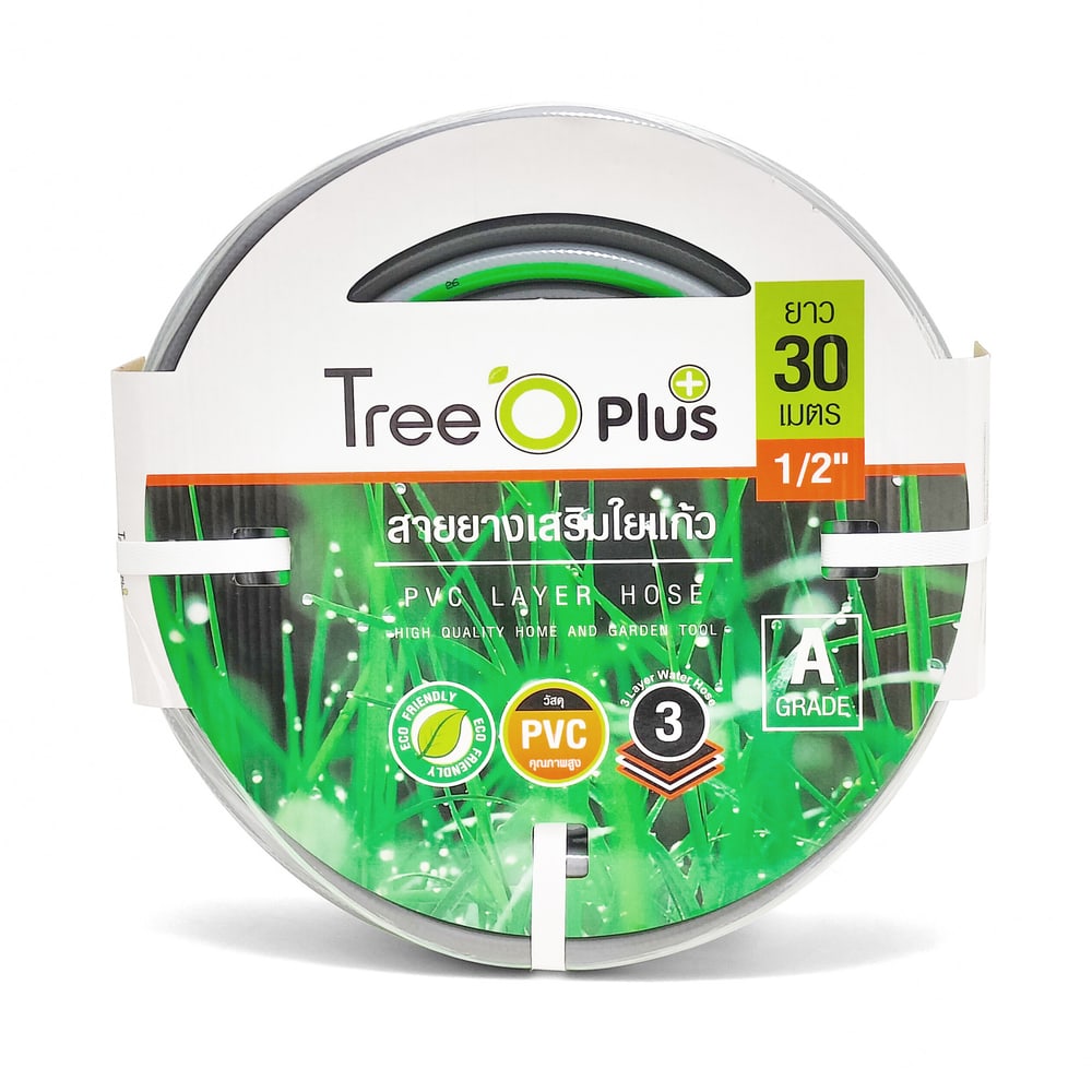 Tree’O สายยาง พีวีซี เสริมใยแก้ว เกรด A ขนาด 1/2"30M. รุ่น PGH12-30