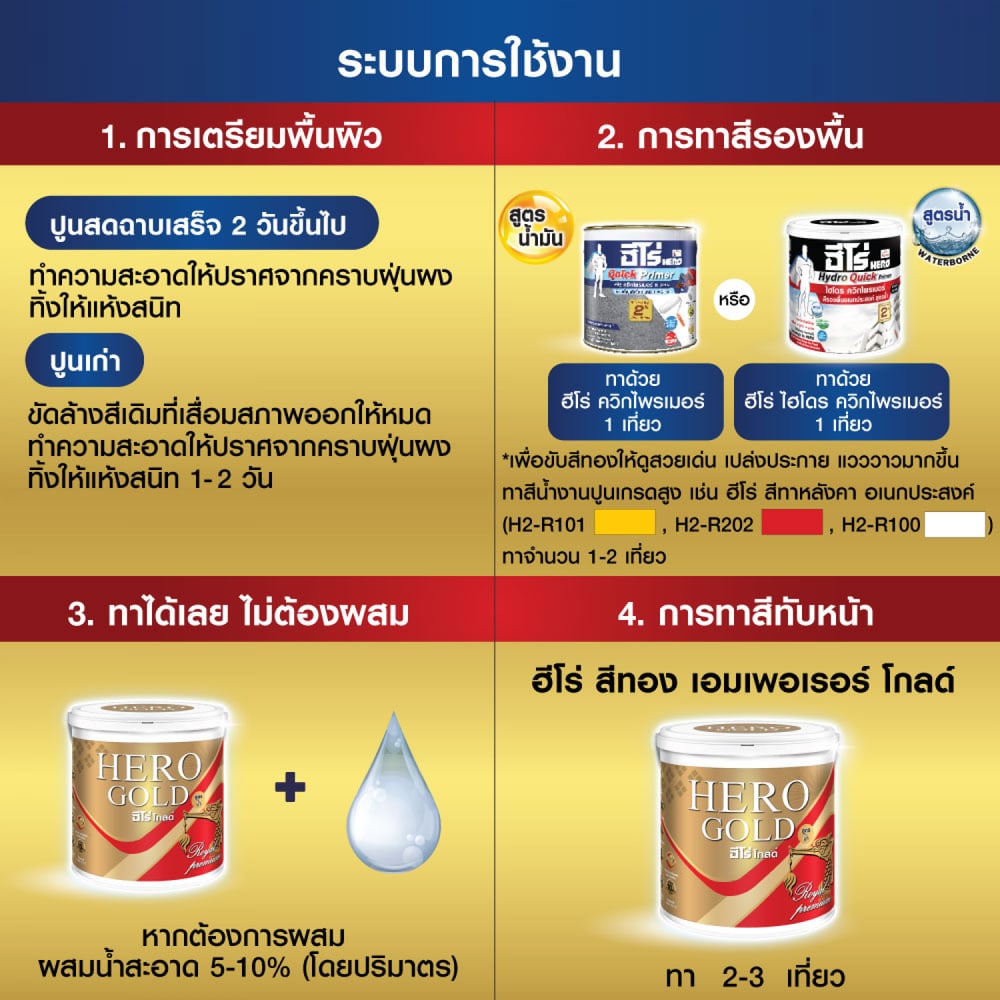 Hero สีทอง เงา-สูตรน้ำ เอมเพอเรอร์ BJ-8008 1 กป.