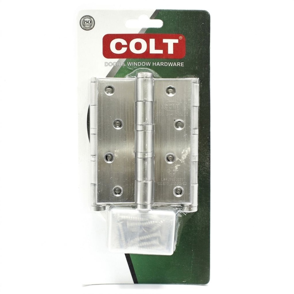 COLT บานพับประตูสเตนเลสเกรด304 รุ่น 264 ขนาด 4 x 3 นิ้ว x 2 มม. (แพ็ก 3 ชิ้น) สีสแตนเลส