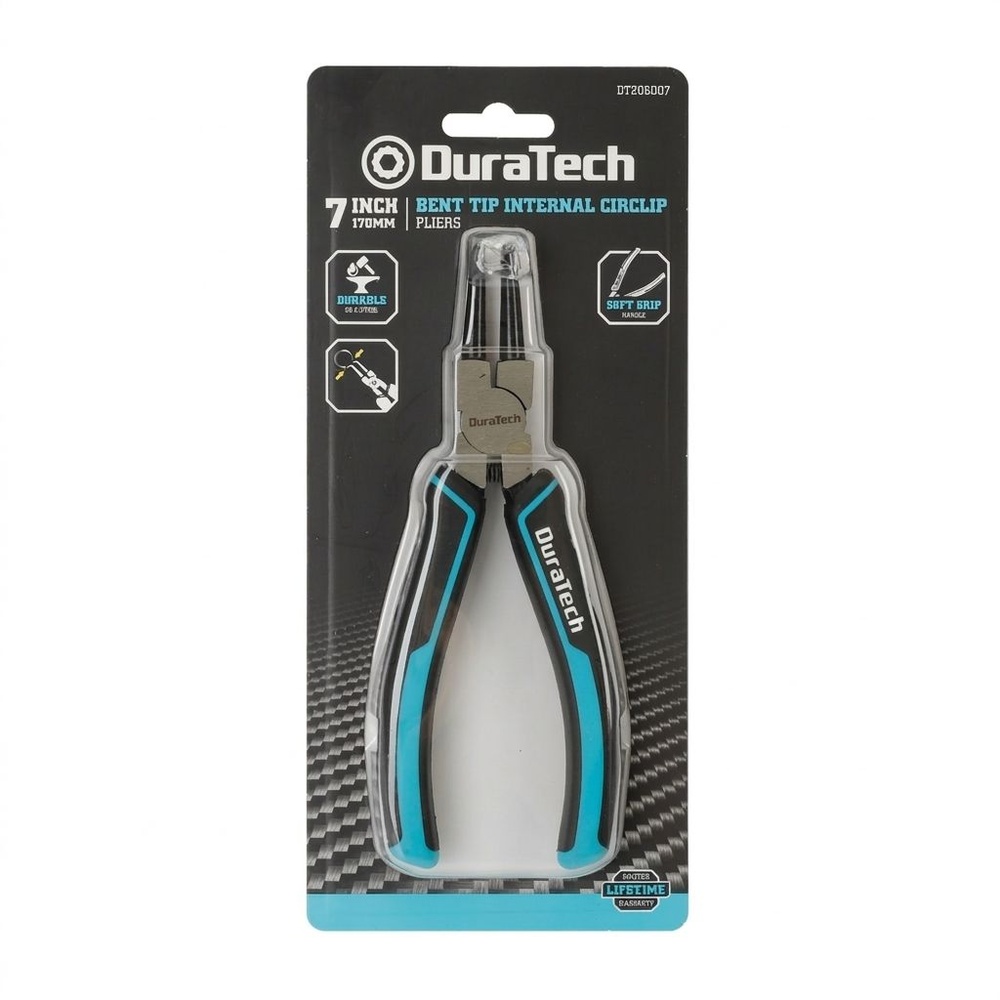 Duratech คีมหนีบแหวนปากงอ ขนาด 180 มม. (7 นิ้ว) รุ่น DT206007