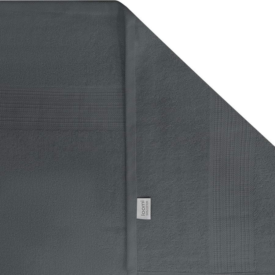 loomi ผ้าขนหนู 76x150 ซม. (30x60 นิ้ว)รุ่น TPYI-12 สีเทาเข้ม