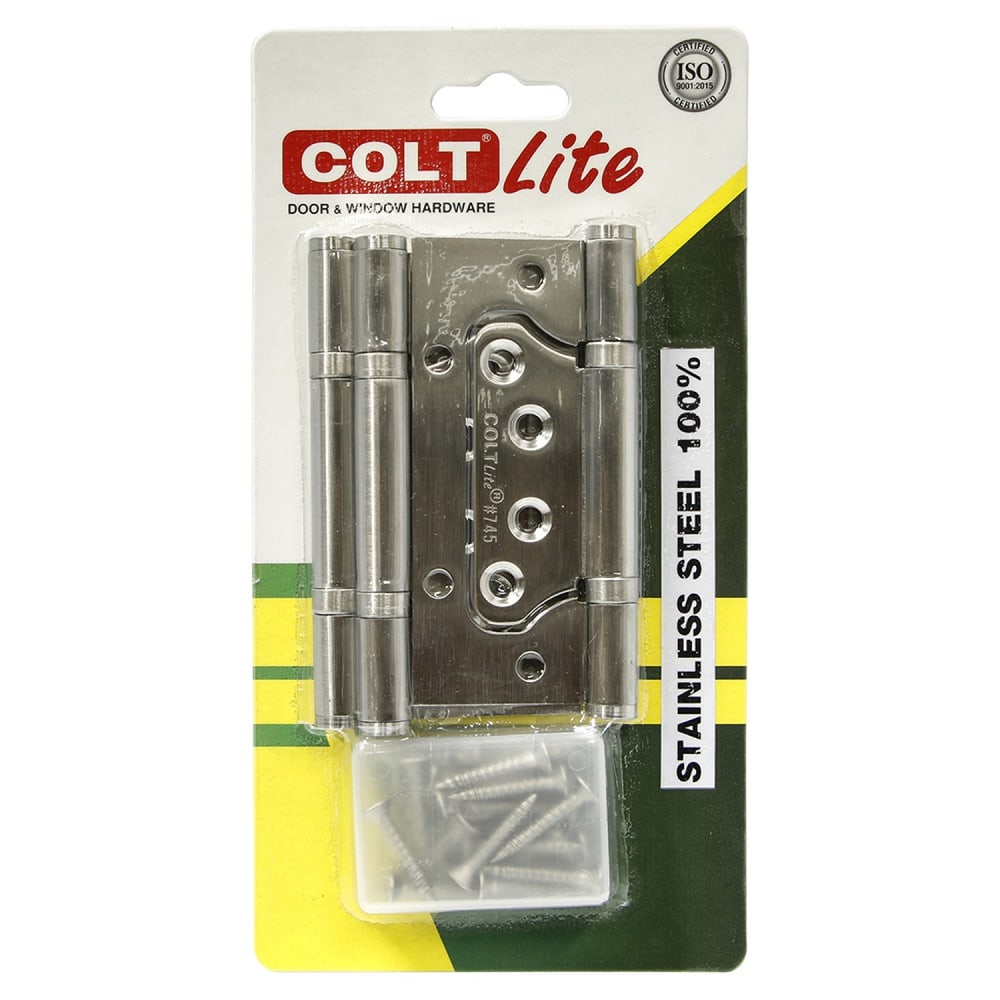 COLT LITE บานพับปีกผีเสื้อสเตนเลส รุ่น 745ขนาด 4 x 3 นิ้ว x 2 มม. (แพ็ก 3 ชิ้น) สีสแตนเลส