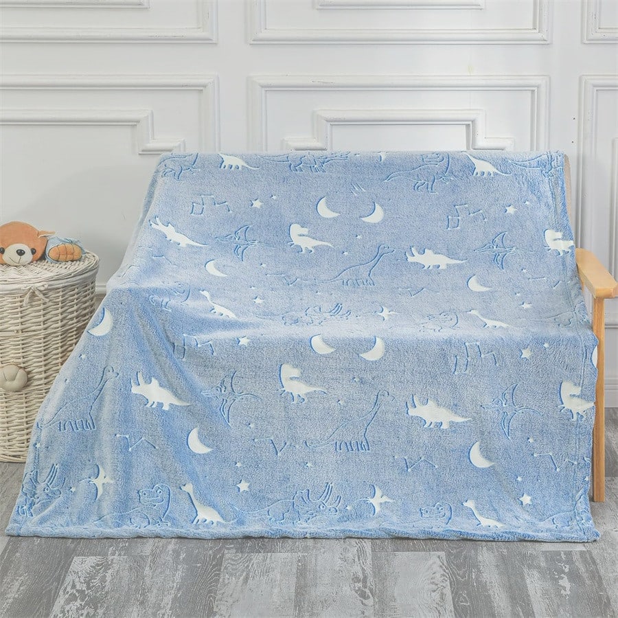 Truffle ผ้าห่ม รุ่น Momo-05 ขนาด 130x170 ซม. สีฟ้า