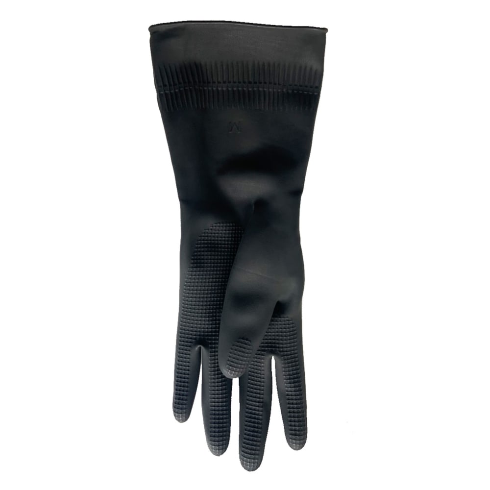 Poly-Brite ถุงมือยางธรรมชาติแบบหนา (Size L) รุ่น HEAVY–DUTY สีดำ