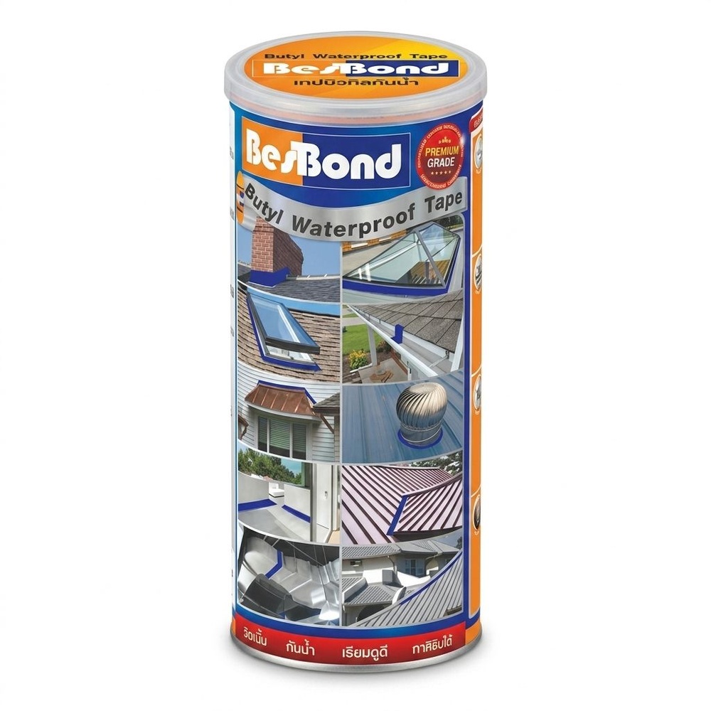 BESBOND เทปบิวทิลกันน้ำ 30 CM x 3.5 M สีเทา