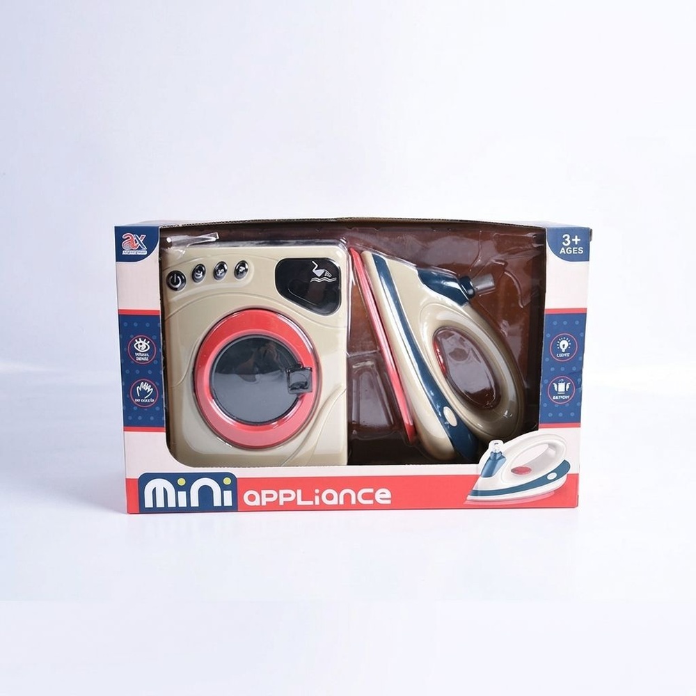 TOYS ของเล่นเครื่องซักผ้าพร้อมเตารีด#6712B ขนาด(37.6x13.4x23.4ซม.)
