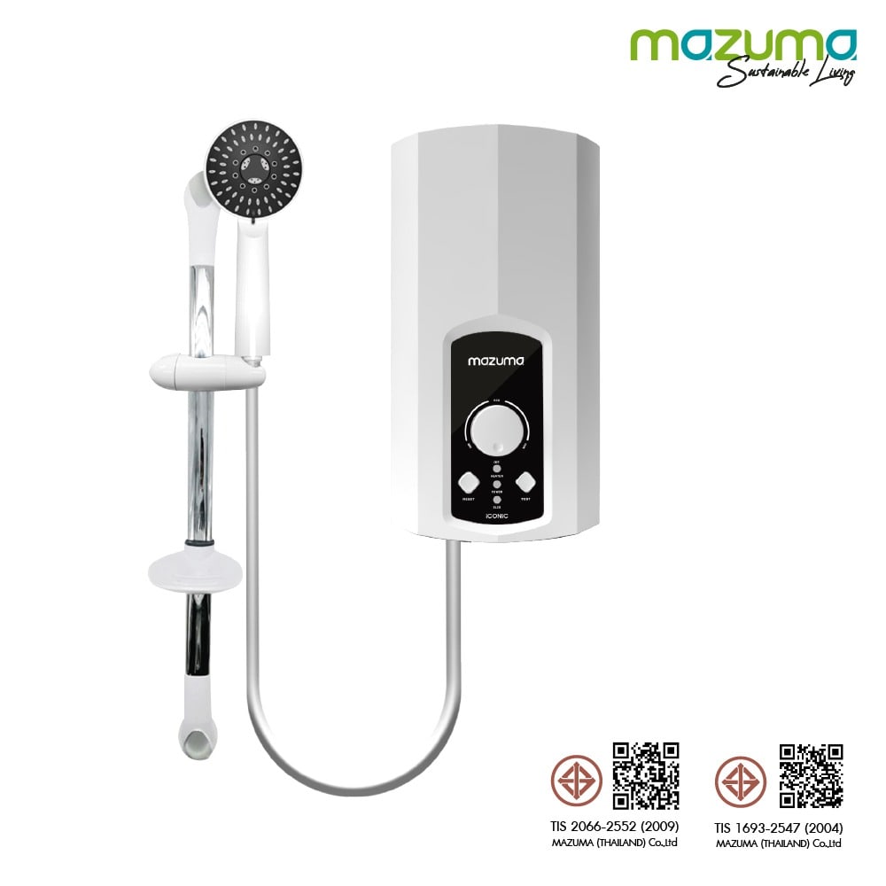 8852163017553 MAZUMA เครื่องทำน้ำอุ่น 4500 วัตต์ ICONIC WHITE 4.5 สีขาว