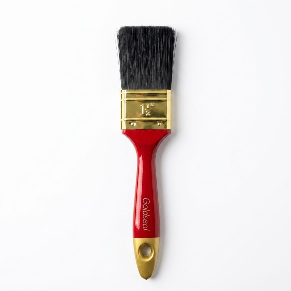 GOLDSEAL แปรงทาสีขนดำ ขนาด 1 1/2 นิ้ว สีแดง-ดำ