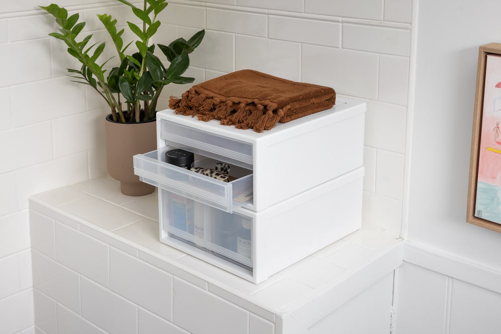 INABOX ลิ้นชักโมดูลาร์ รุ่น Horizonta ขนาด 27x34x14 CM สีขาว