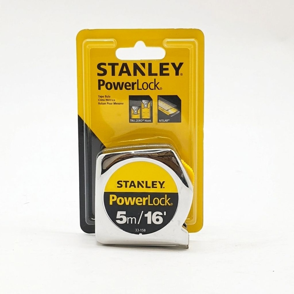 STANLEY ตลับเมตร 5 เมตร รุ่น POWERLOCK 5M 33-158
