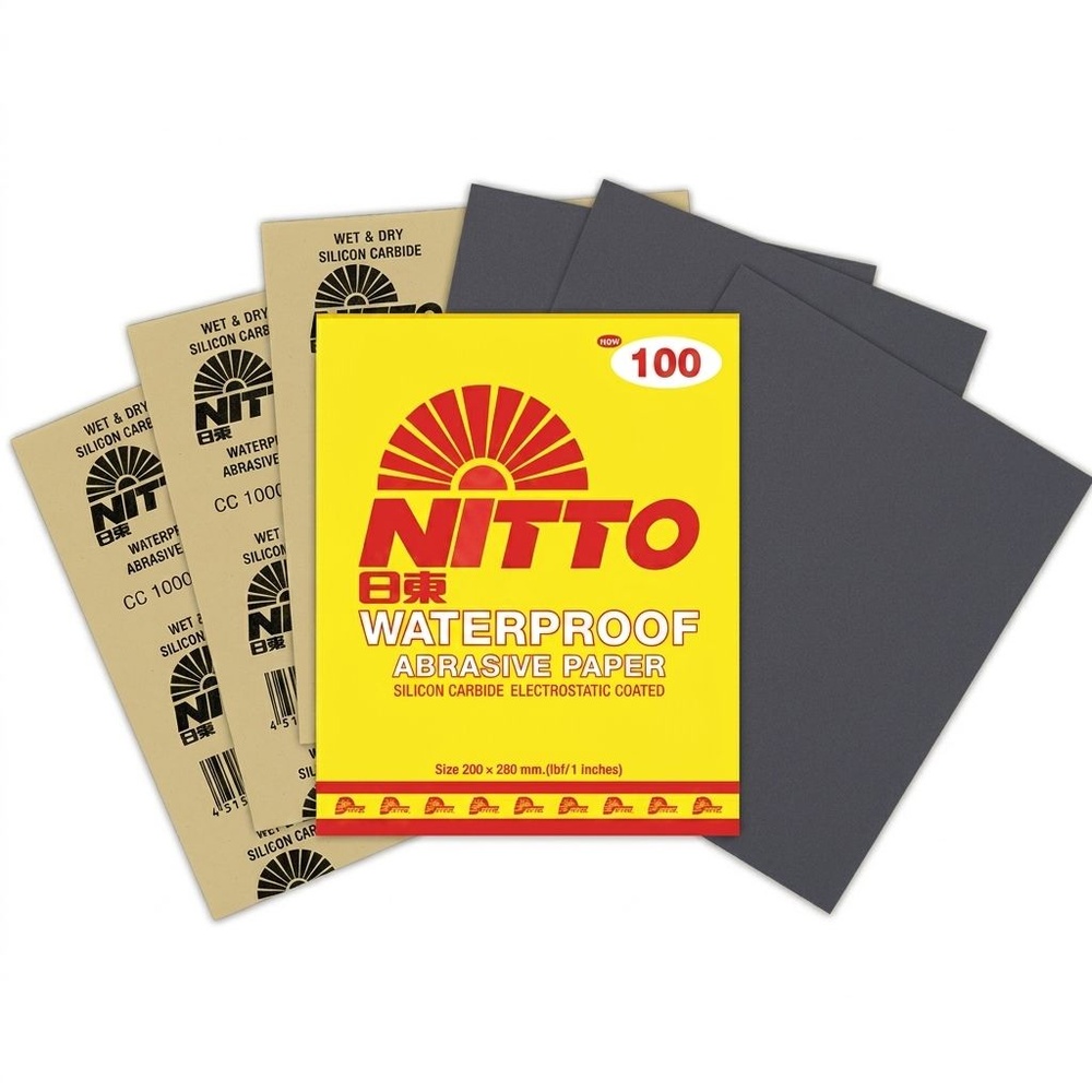 NITTO กระดาษทรายน้ำ ขนาด 9"X11" เบอร์ 80 สีน้ำตาล