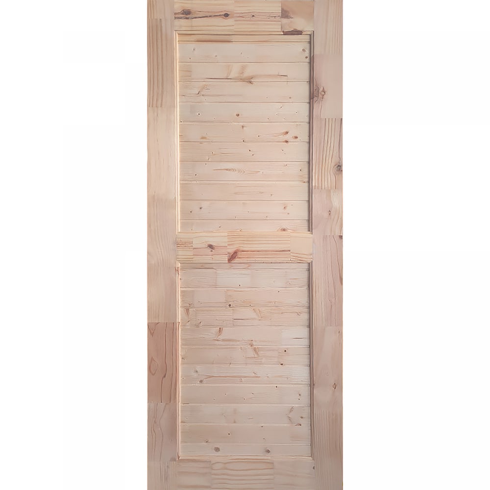 WINDOORS ประตูไม้สนNz ลวดลาย EXPO-79 ขนาด 100x200 ซม.