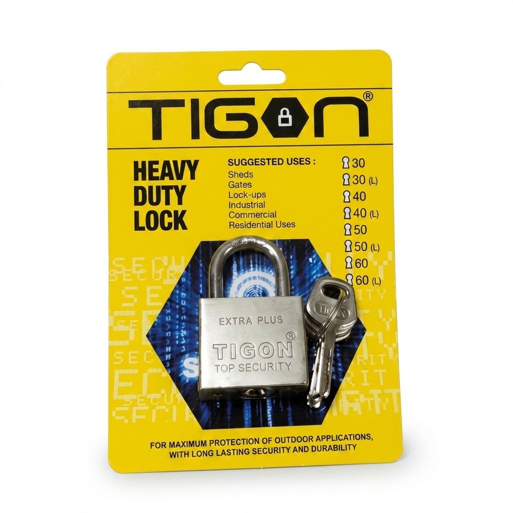 กุญแจ TIGON ชุบเงิน 30 คอสั้น