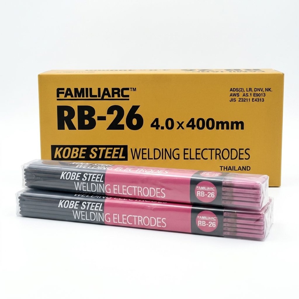 KOBE ลวดเชื่อมเหล็กเหนียวขนาด 4.0X400mm. รุ่น RB-26 E6013
