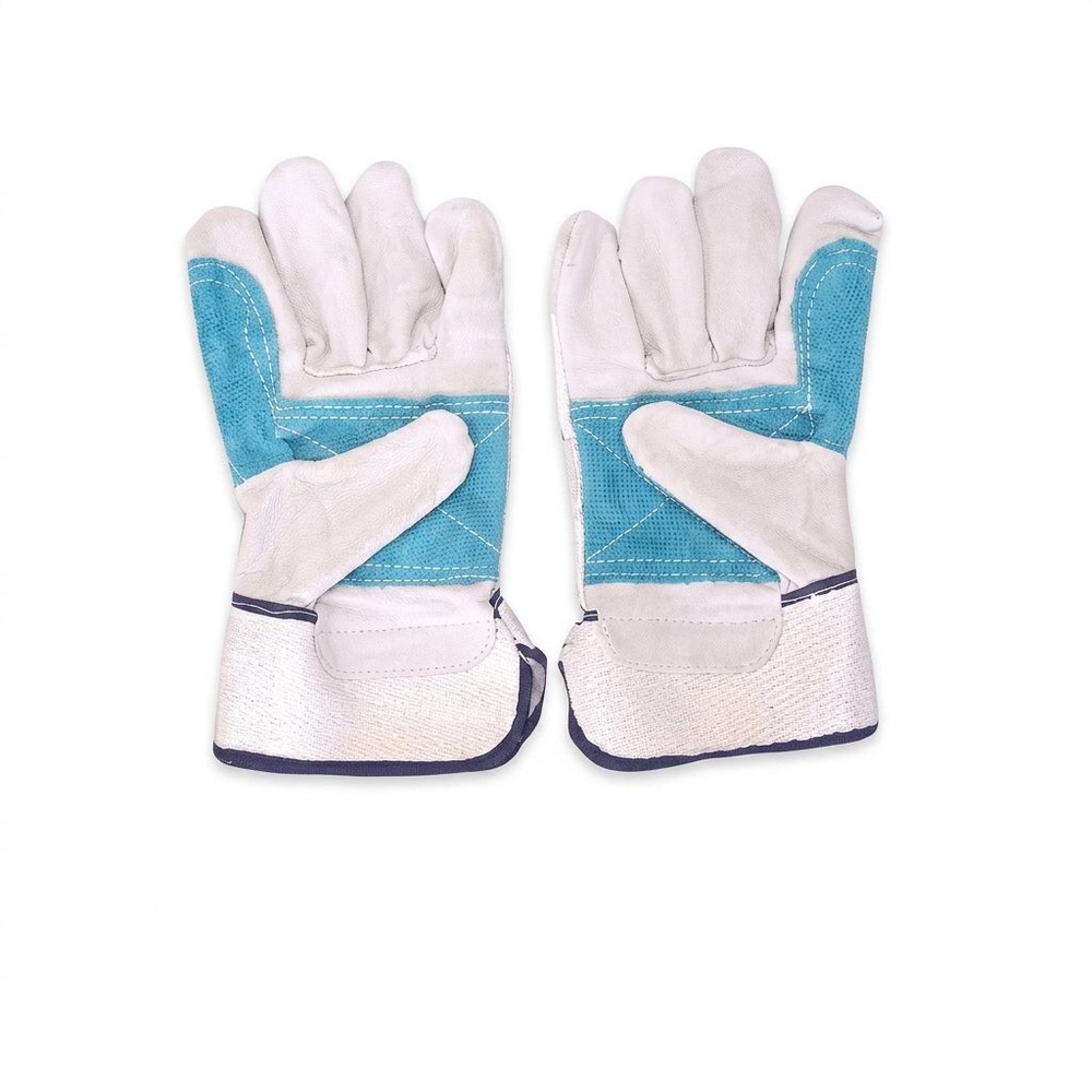 Protx ถุงมือหนัง รุ่น JR-WG018 ขนาด 10.5 นิ้ว สีขาว-ฟ้า