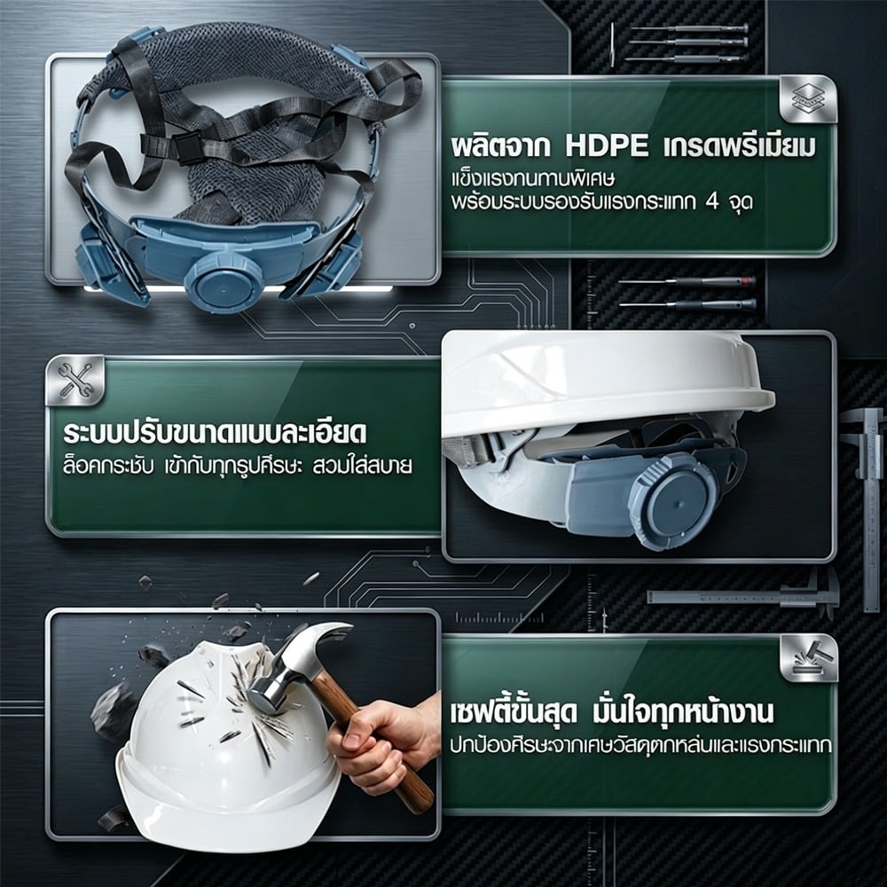 PROTX หมวกนิรภัย รุ่น CA04-W สีขาว