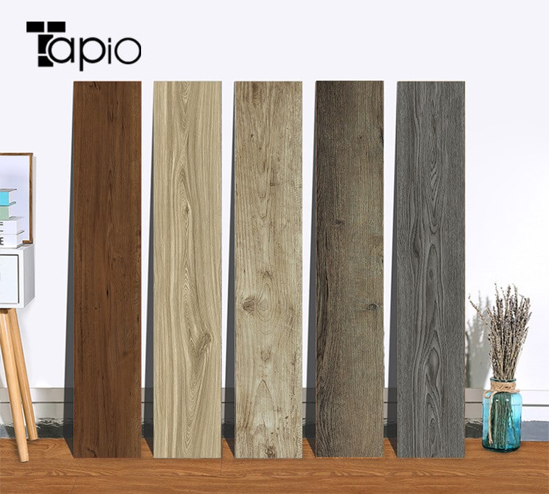 Tapio กระเบื้องยาง Dryback 152.4x914.4x2มม. รุ่นEKC003 White Oak สีไม้โอ๊คอ่อน (16แผ่น/2.23ตร.ม.) A.