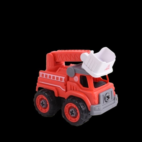 TOYS ของเล่นรถดับเพลิงกระเช้าประกอบพร้อมรีโมตคอนโทรล รุ่น#LM9034 ขนาด18.5x9.5x15.5ซม.สีแดง