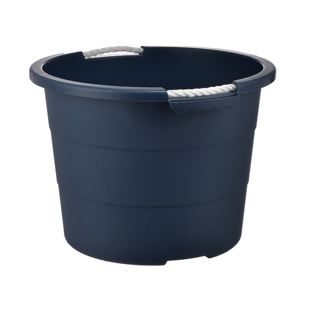 INABOX กะละมังกลมหูเชือก พลาสติก Forte N15743-38L ขนาด 48x35x49.8 cm. สีดำ