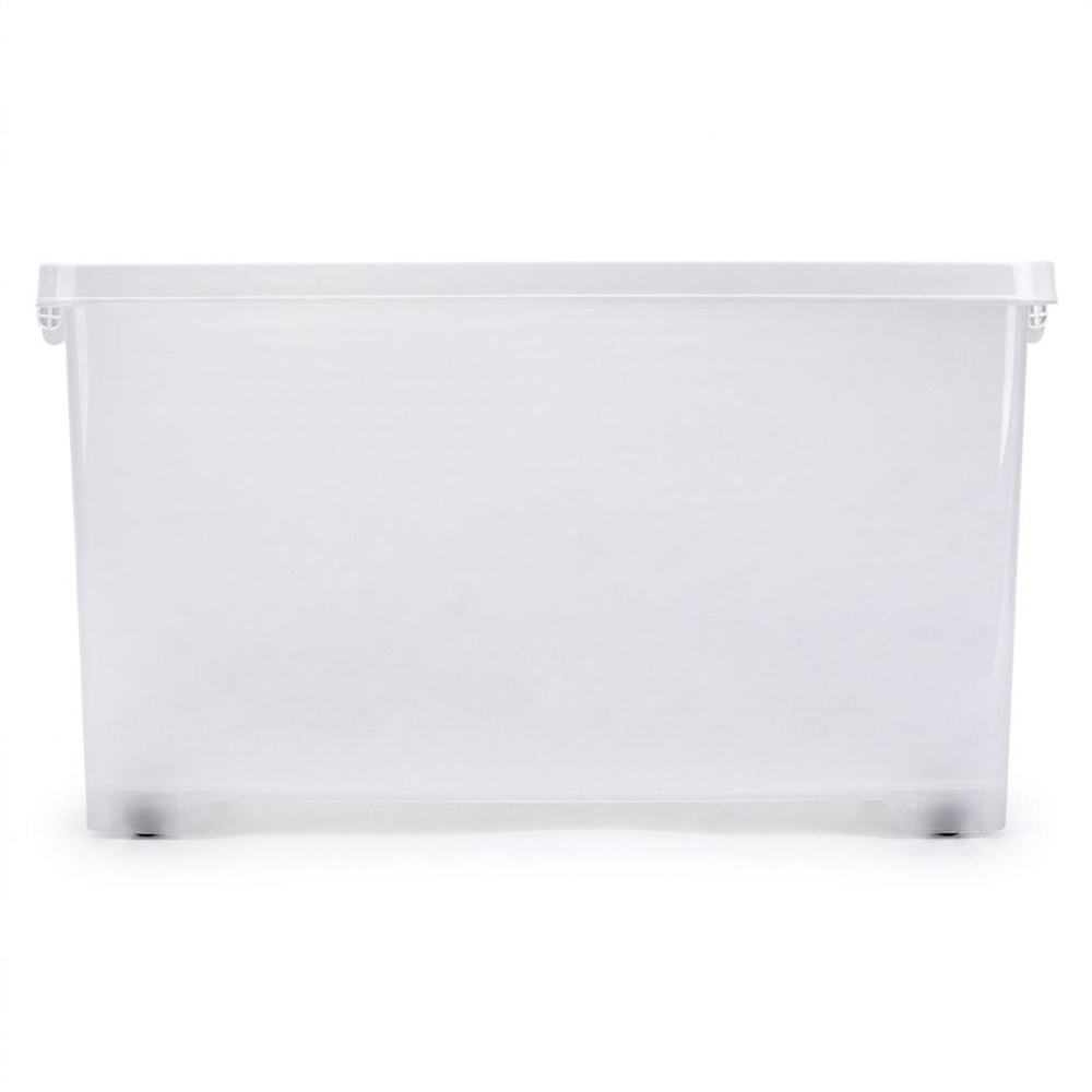 JCJ กล่องสี่่เหลี่ยมมีล้อ 45 ลิตร รุ่น 5113 ขนาด 42x58x32 ซม. สีใส