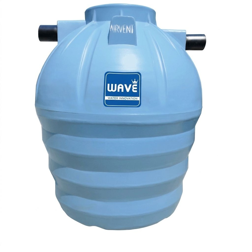WAVE ถังบำบัดน้ำเสียแยกประเภทชนิดเกรอะ ขนาด 1200L รุ่น WS สีฟ้า