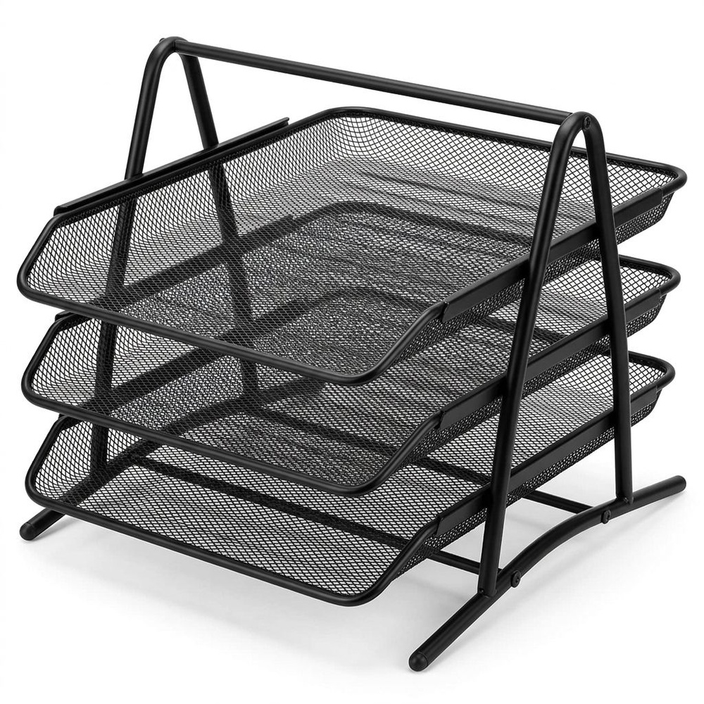SMITH ถาดใส่เอกสาร 3 ชั้น ขนาด 35x30x26.5ซม. รุน TG59180 สีดำ