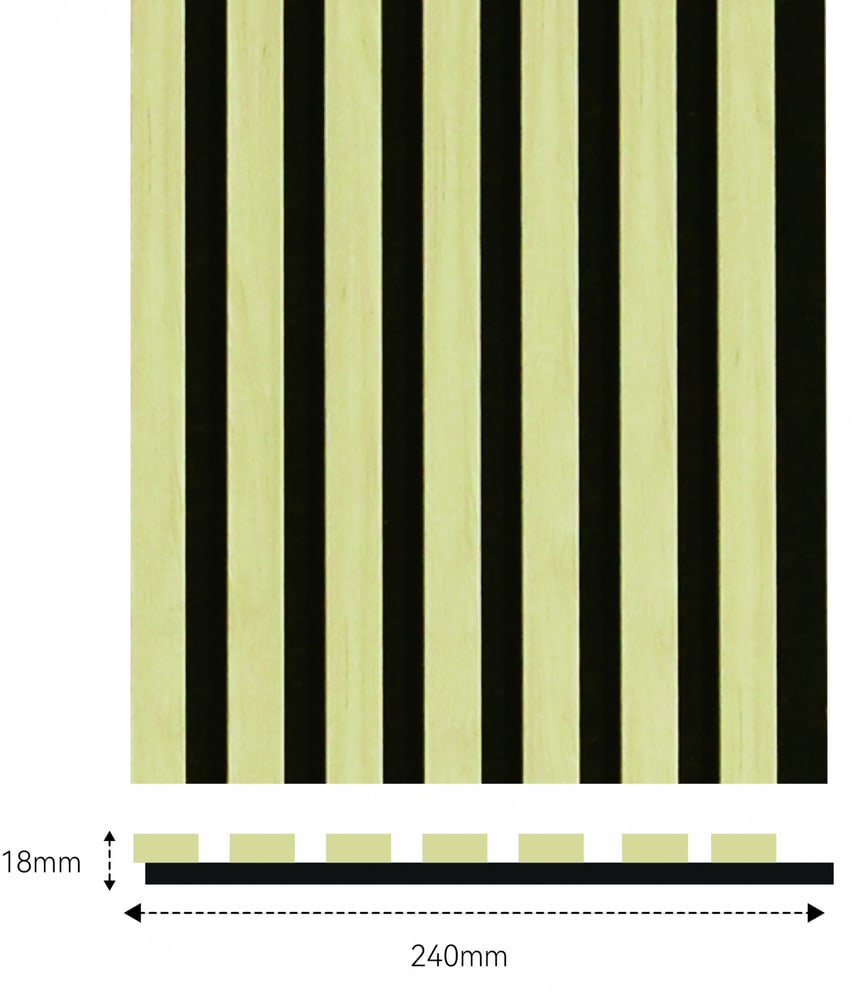 GREAT WOOD แผ่นระแนงอะคูสติก PVC รุ่นJF401-XG-1 ขนาด 300x18x2400mm.สีCozy Cream
