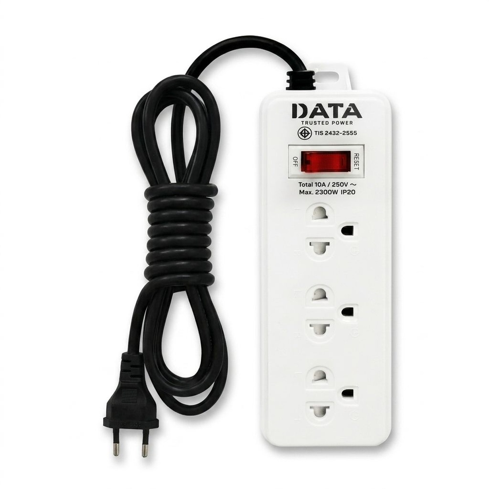 DATA รางปลั๊กไฟ มอก. 3ช่อง 1สวิตซ์ 3 เมตร PP316
