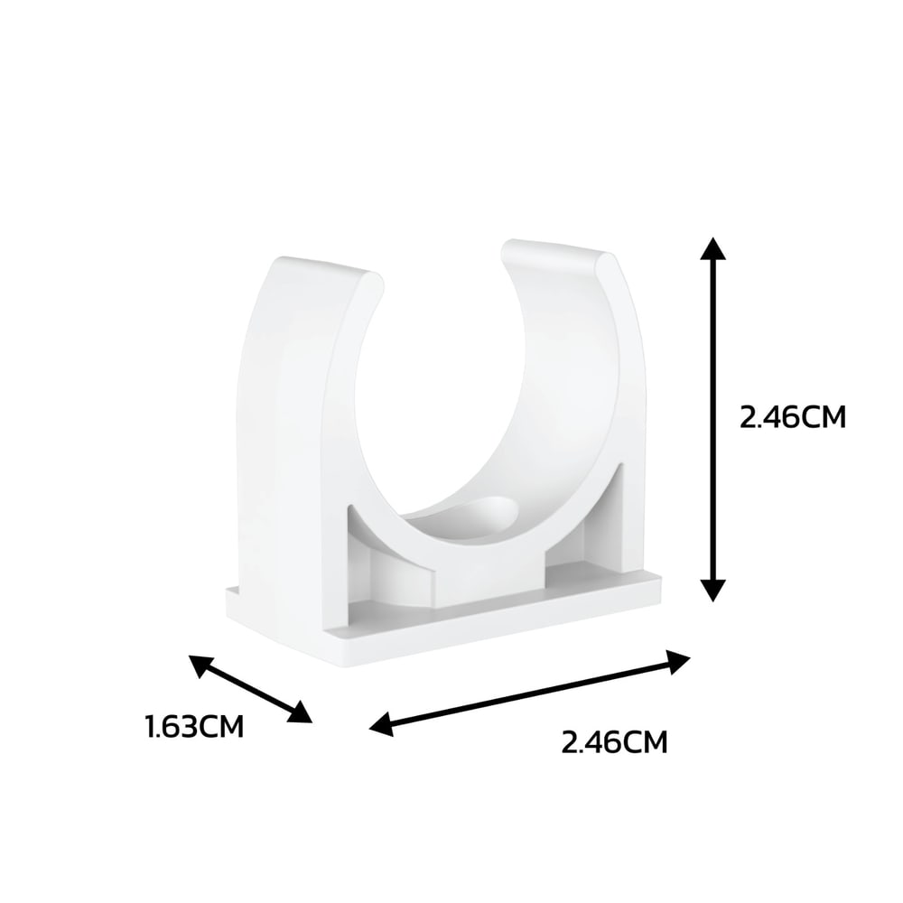 Polygon คลิปก้ามปู ร้อยสายไฟJIS 3/8 นิ้ว(15) สีขาว 10Pcs/Bag